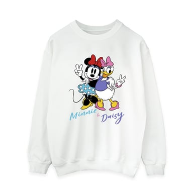 Disney Womens/Ladies Minnie Mouse And Daisy Sweatshirt (White)