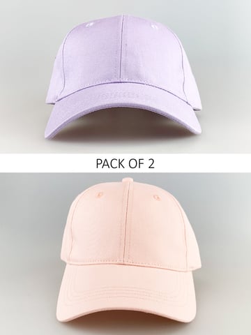 2 Pack Plain Baseball Caps