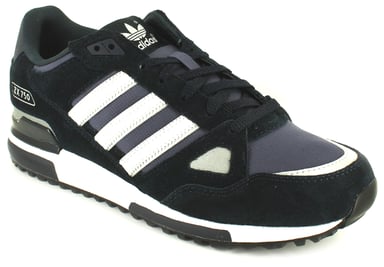 Nieuwe heren/heren marine/wit adidas lederen lichtgewicht hardloopschoenen