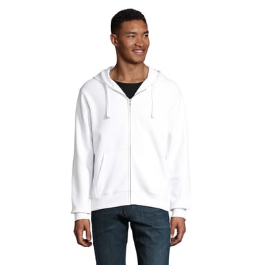 SOLS Mens Spike Full Zip Hoodie (White)