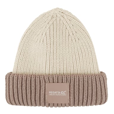 Regatta Childrens/Kids Connora Fisherman Logo Beanie (Light Vanilla/Warm Taupe)