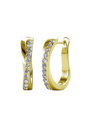 Criss Earrings - Gold and Crystal