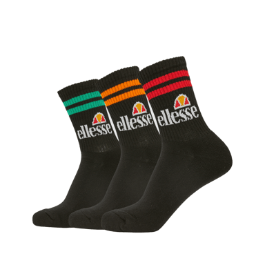 Ellesse 3 Pack Short Crew Sock in Black