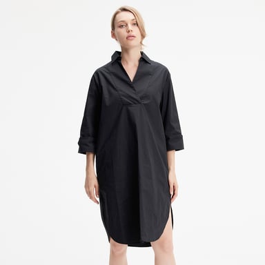 Minimalist cotton shirt dress
