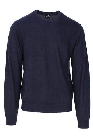 Armani Exchange Men's Knit Jumper In Blue