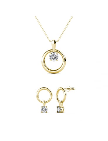 Octavia Set - Gold and Crystal