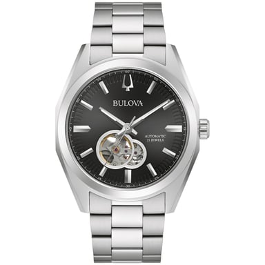 Bulova Surveyor Heren Zilveren Horloge 96A270