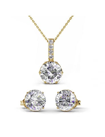 Kristine Set - Gold and Crystal