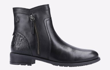 Hush Puppies Scarlett Leren Zwarte Damesschoenen