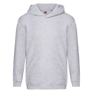 Fruit Of The Loom Kids Unisex Premium 70/30 Hooded Sweatshirt / Hoodie (Heather Grey)