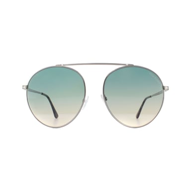 Tom Ford Sunglasses Simone 0571 14W Silver Green Yellow Gradient