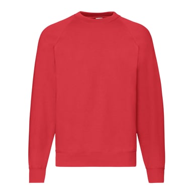 Fruit Of The Loom Mens Classic Raglan Sweatshirt (Red)