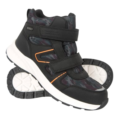 Mountain Warehouse Childrens/Kids Jupiter Adaptive Waterproof Walking Boots (Black/Green)