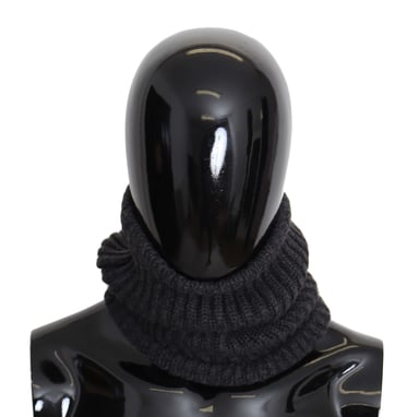 Dolce & Gabbana Black Men's Balaclava Cashmere Knit Neck Wrap Hat