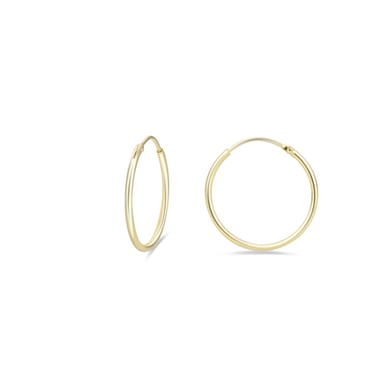 Luxenter essential hoop earrings in 925 sterling silver with 18k rose gold plating finish