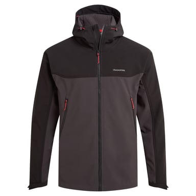 Craghoppers Mens Seer Hooded Vattentät jacka (Svart/Svart peppar)