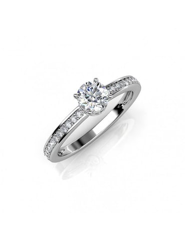 Elise Ring - Silver and Crystal