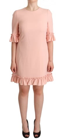 Dolce & Gabbana Kvinnors Rosa Volangärmar Viskos Klänning