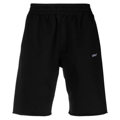 Off-White Scribble Design Svart Sweat Shorts