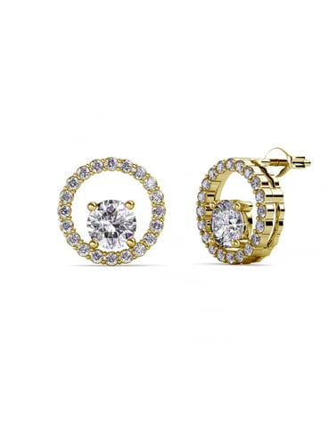 Desiree earrings - Gold and crystal