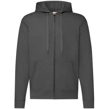 Fruit of the Loom Mens Classic Zipped Hoodie (Light Graphite)