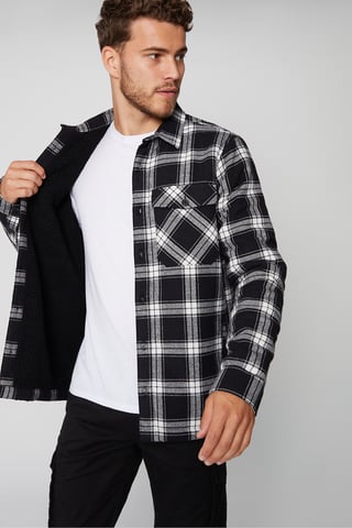 Black 'France' Borg Lined Shacket