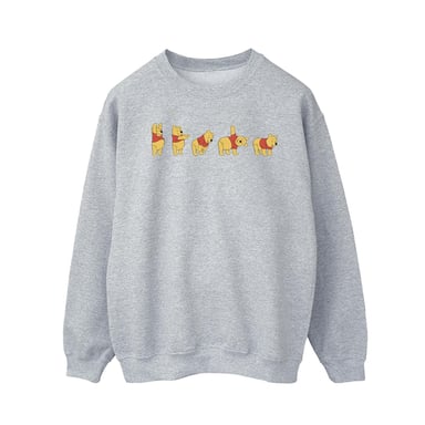 Disney Mens Winnie The Pooh Stretching Sweatshirt (Sports Grey)