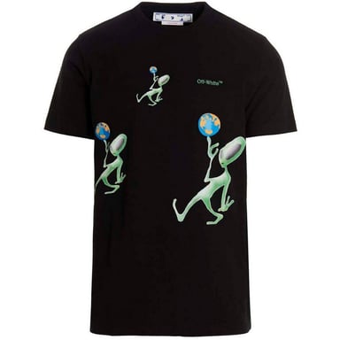 Off-White Alien Arrow Logo Oversized Fit - T-shirt, svart
