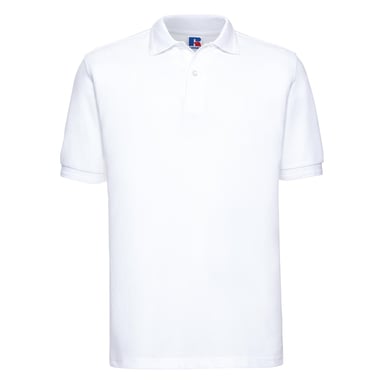 Russell Mens Ripple Collar & Cuff Short Sleeve Polo Shirt (White)