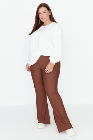 Trendyol Women's High Waist Skinny Plus Size Trousers