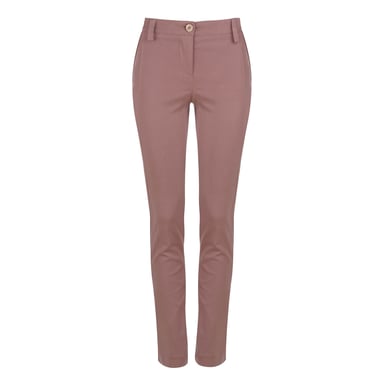 Chic Mauve Tencel-Blend Trousers