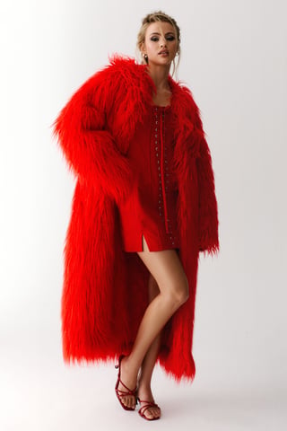 Maxi Faux Mongolian Coat
