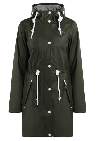 ICEBOUND raincoat women dark olive