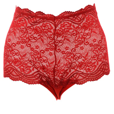 String thong with high waist lace 21686 woman