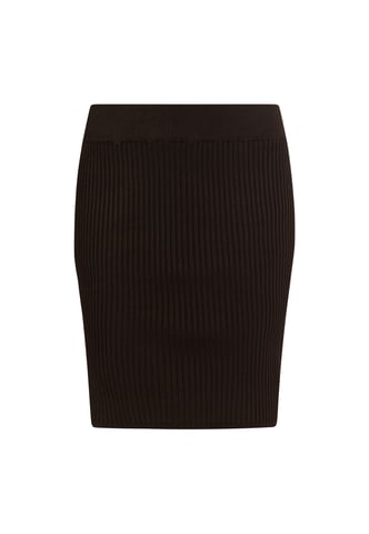 Mymo Knitted skirt women dark brown