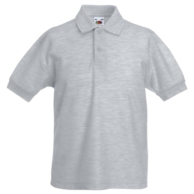 Fruit of the Loom Childrens/Kids Pique Short-Sleeved Polo Shirt (Heather Grey)