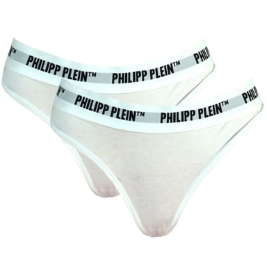 Philipp Plein set van twee witte ondergoedstrings