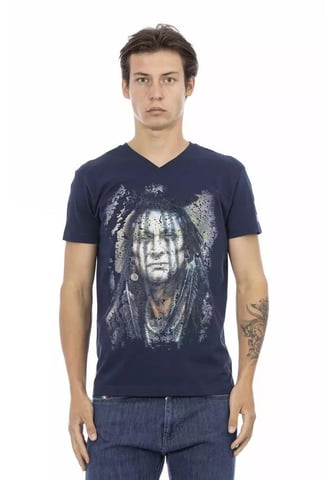Trussardi Action Men's Blue Cotton T-Shirt