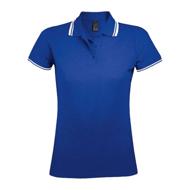 SOLS Womens/Ladies Pasadena Polo Shirt (Royal Blue/White)