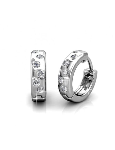 Joy Earrings - Silver and Crystal