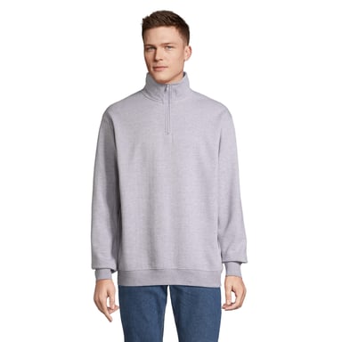 SOLS Unisex vuxen Conrad tröja med kvarts dragkedja (Grå melange)