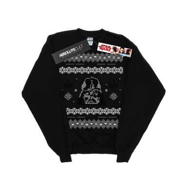 Star Wars Mens Christmas Darth Vader Fair Isle Sweatshirt (Black)