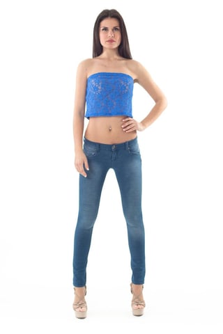 Lace Bandeau in Blue