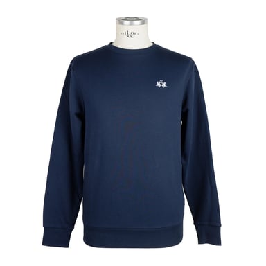 La Martina Men's Blue Cotton Sweater