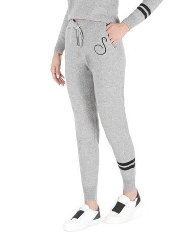 Crown Of Edinburgh Cashmere Track Pants Morningside Grey S
