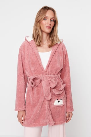 Plain Long Sleeve Long sleeve V Neck Dressing Gowns Basic