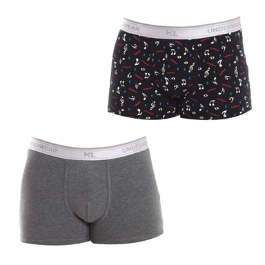 Pack-2 Boxershorts i andningsbart tyg med anatomisk front KL2016 herr