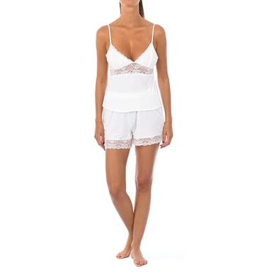 Pyjamas med V-ringat linne för kvinnor 1203