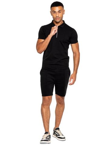 Enzo | Heren Polo Trainingspak Set - Zwart
