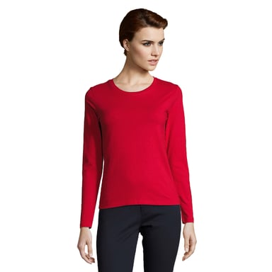 SOLS Womens/Ladies Imperial Long-Sleeved T-Shirt (Red)